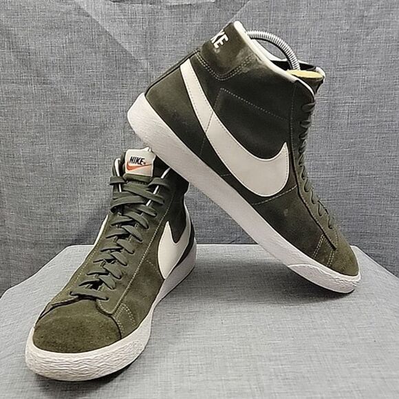 Nike Blazer Mid Premium 2016 429988-303 Green Olive Suede Sneaker Men\'s SZ 12 main image 4